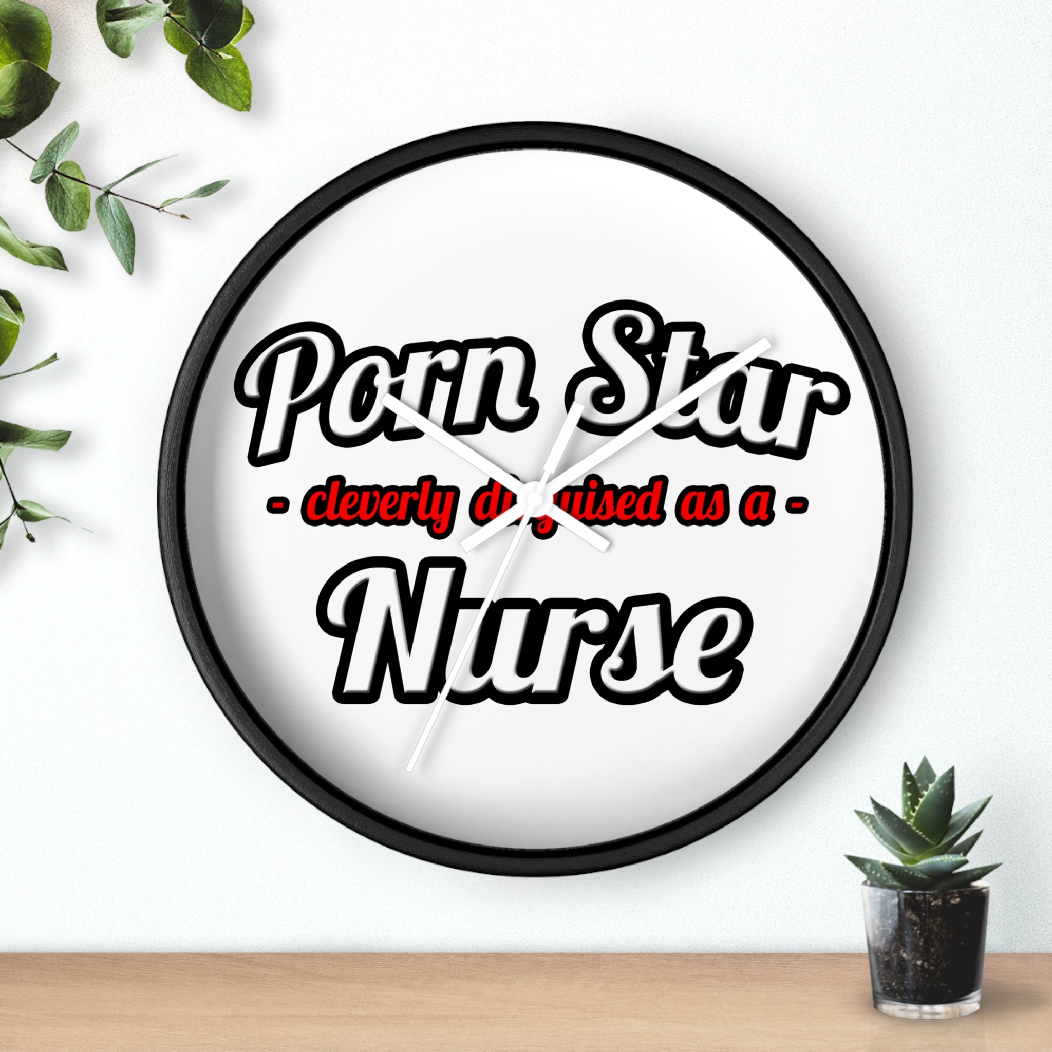 Porn Star...Nurse - Wall Clock