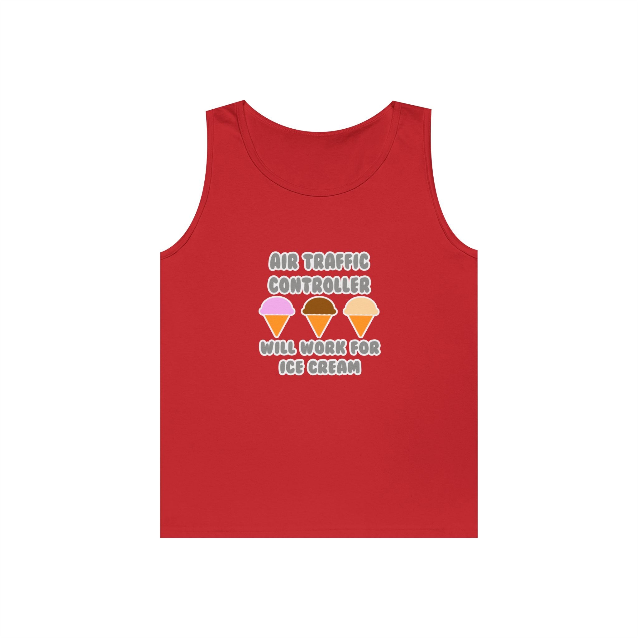 Air Traffic Controller ... Will Work For Ice Cream - Unisex Heavy Cotton Tank Top