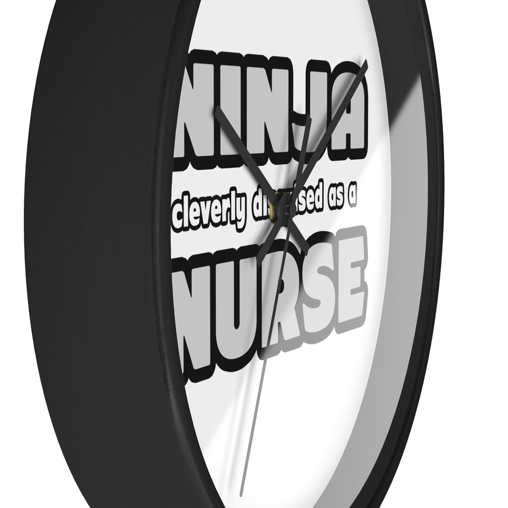 Ninja Cleverly Disguised As A Nurse - Wall Clock