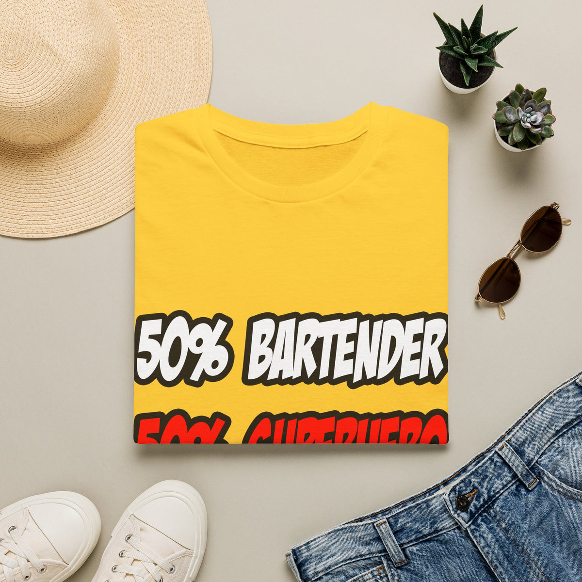Half Bartender...Half Superhero - Unisex Softstyle T-Shirt