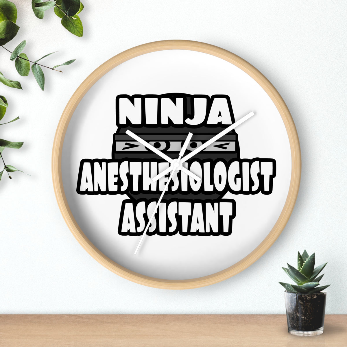 Ninja Anesthesiologist Assistant - Wall Clock