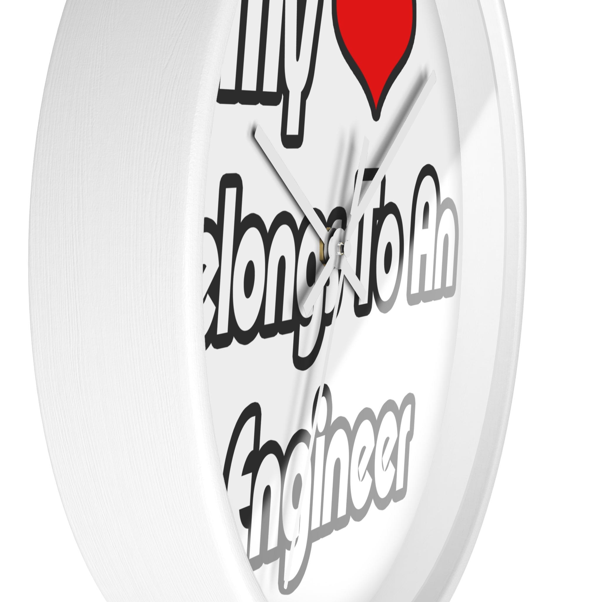 My Heart Belongs To An Engineer - Wall Clock