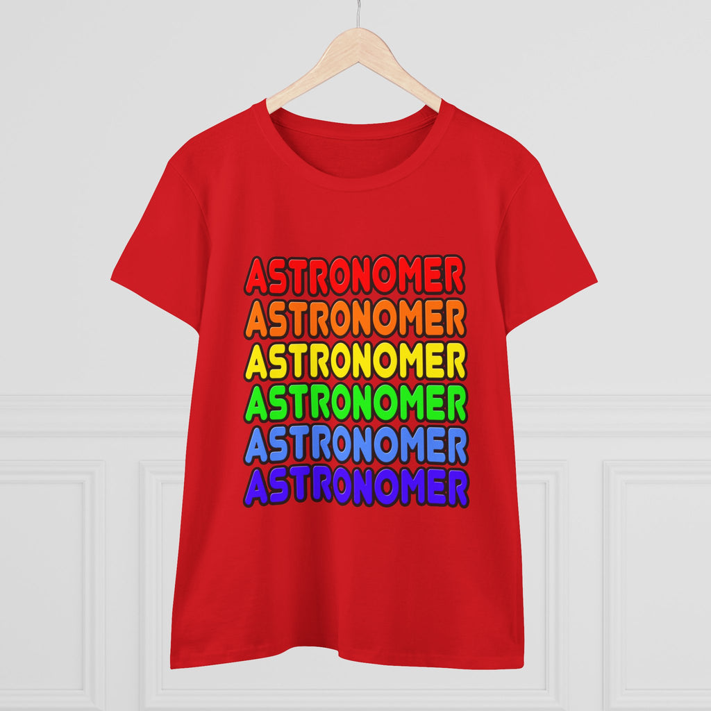 Rainbow Astronomer - Women's Midweight Cotton Tee