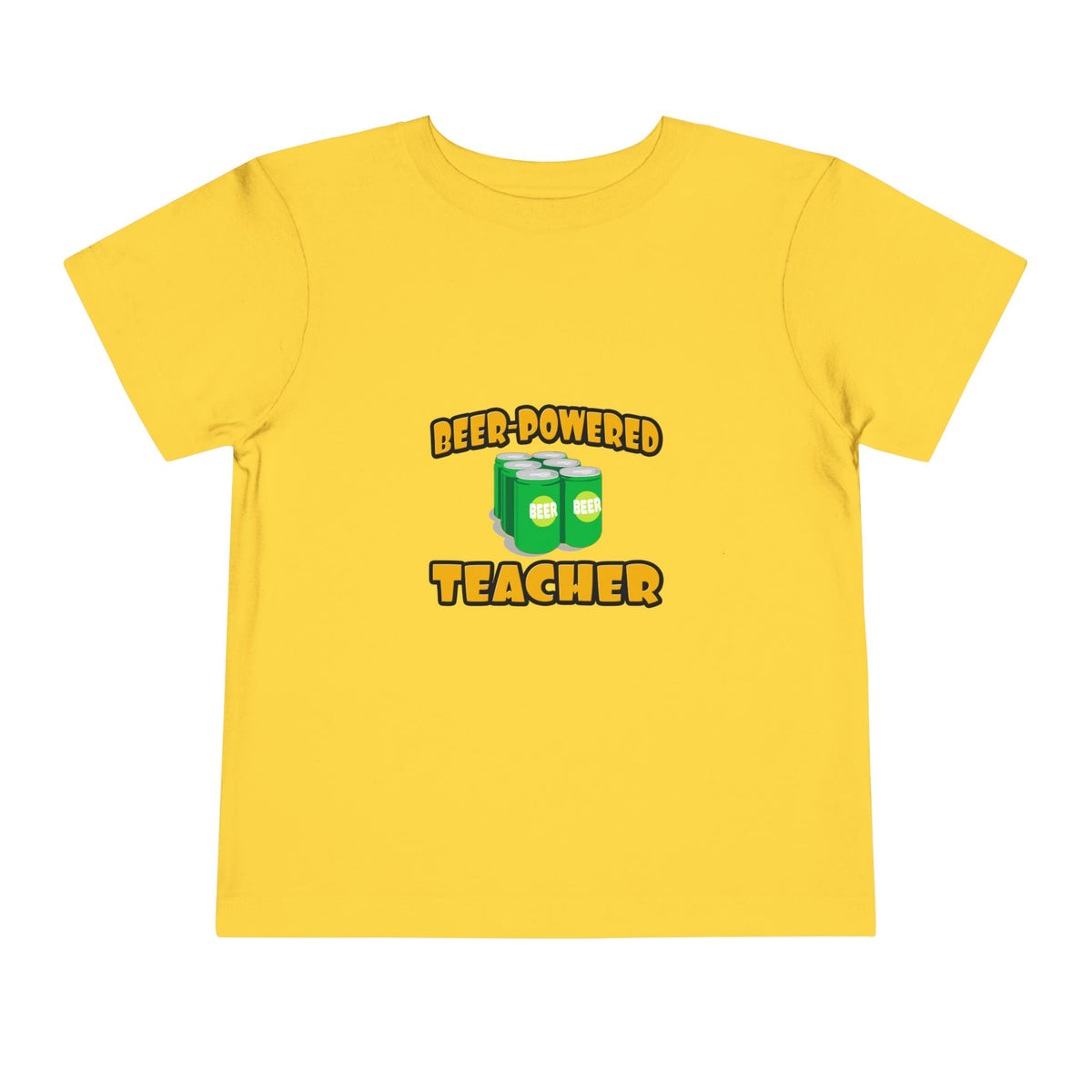 Beer Powered Teacher - Toddler Short Sleeve Tee