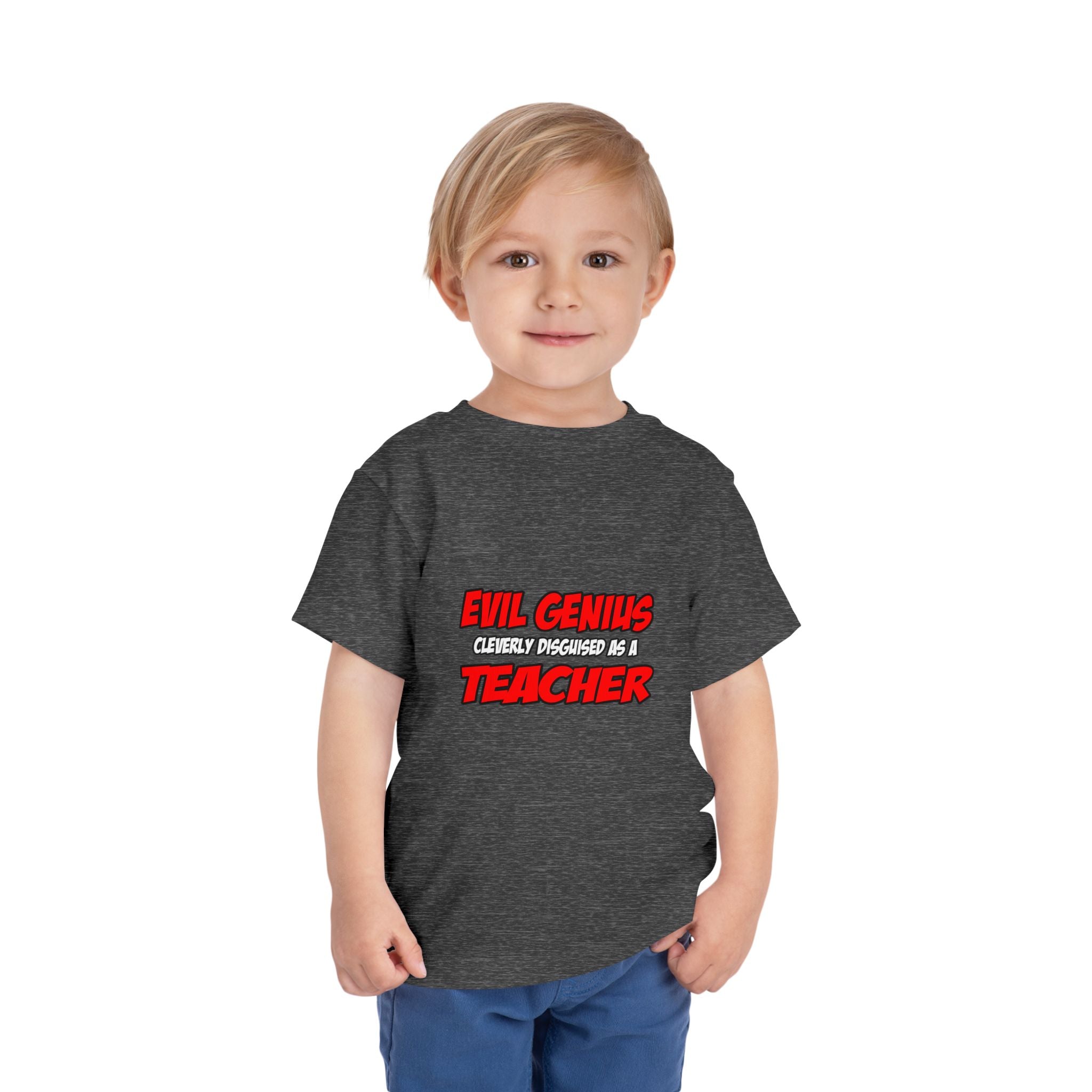 Evil Genius...Teacher - Toddler Short Sleeve Tee