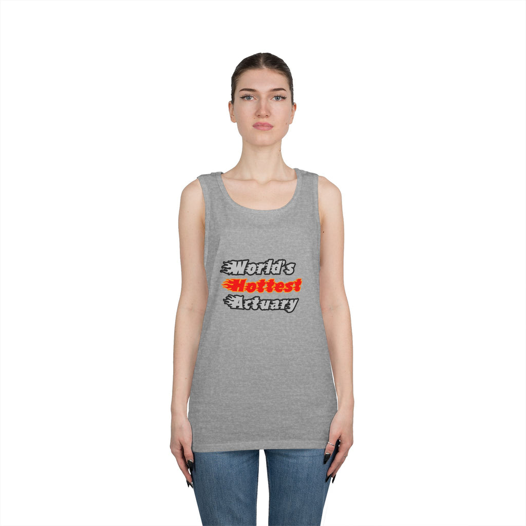 World's Hottest Actuary - Unisex Heavy Cotton Tank Top