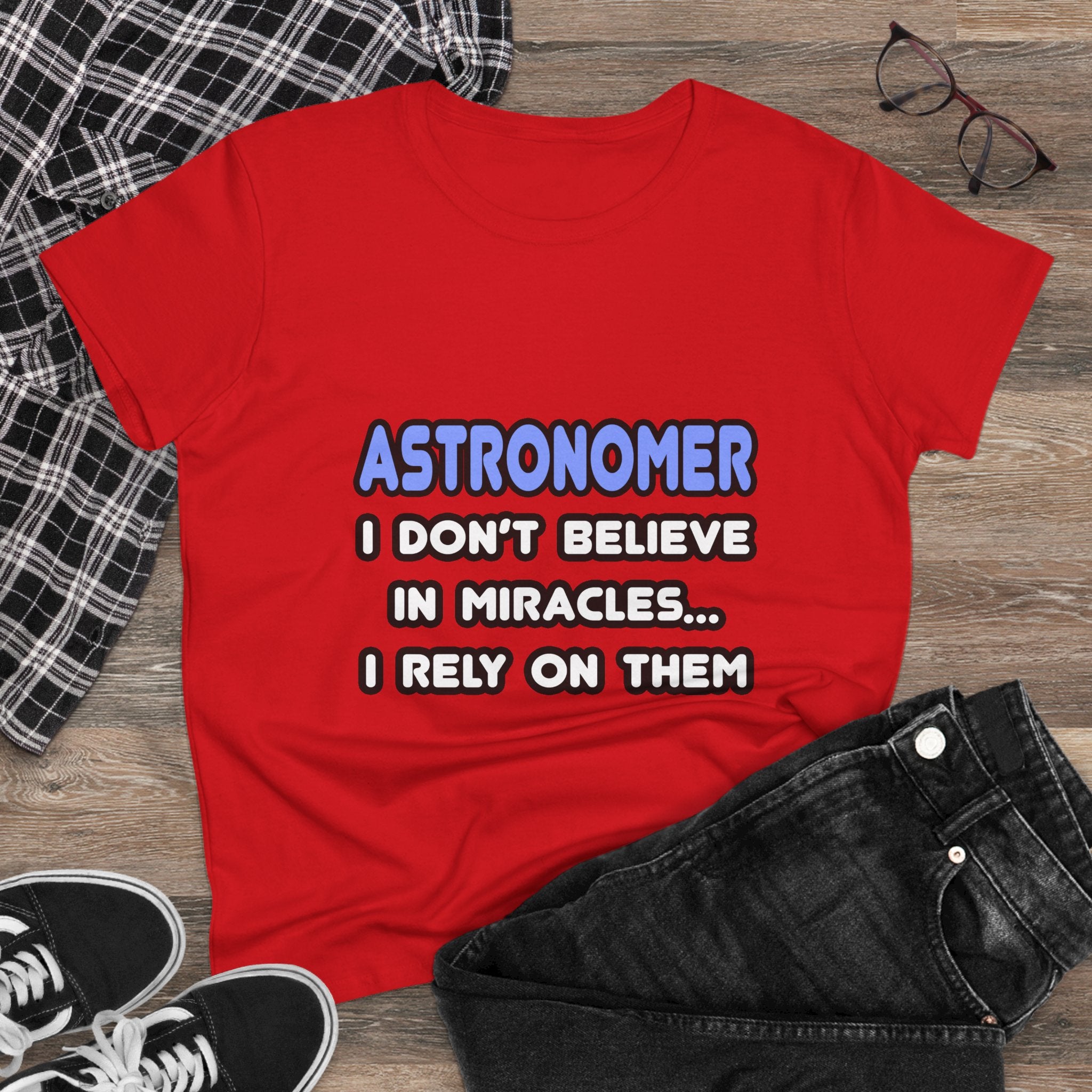 Miracles and Astronomers - Women's Midweight Cotton Tee