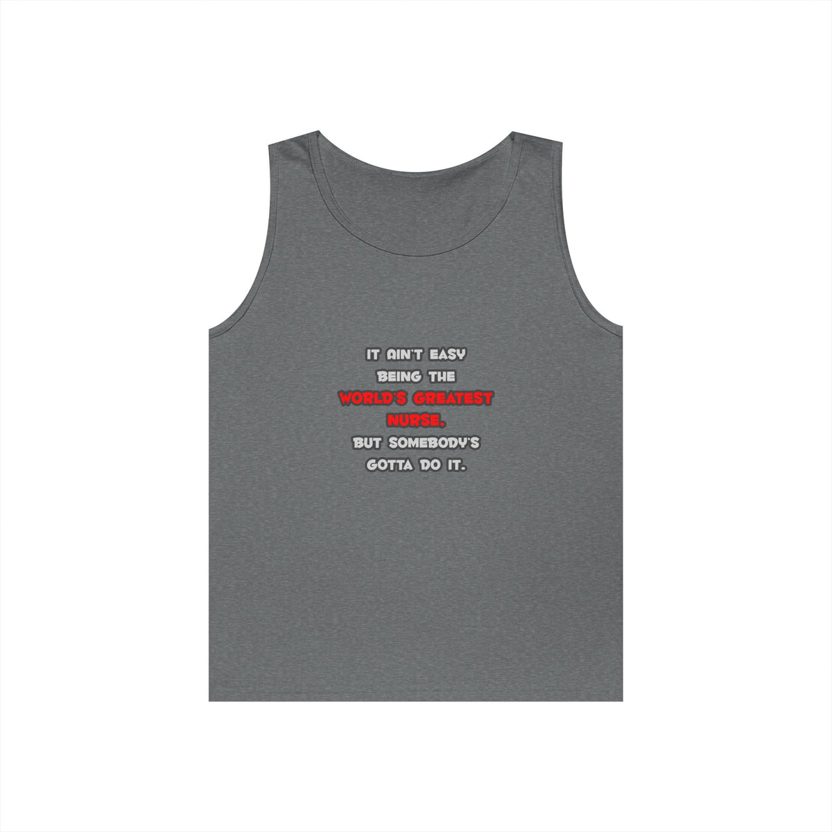 World's Greatest Nurse Joke - Unisex Heavy Cotton Tank Top