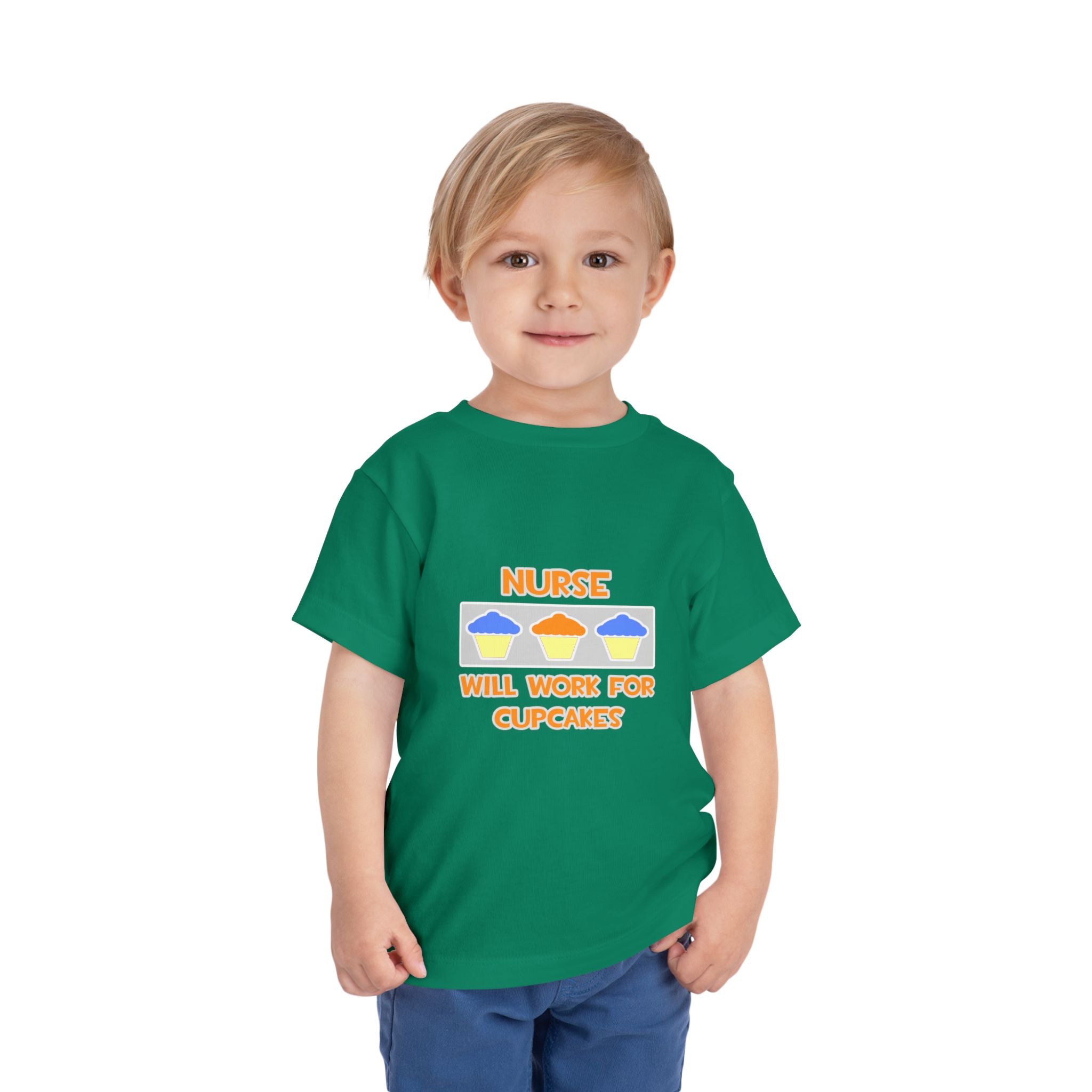 Nurse ... Will Work For Cupcakes - Toddler Short Sleeve Tee