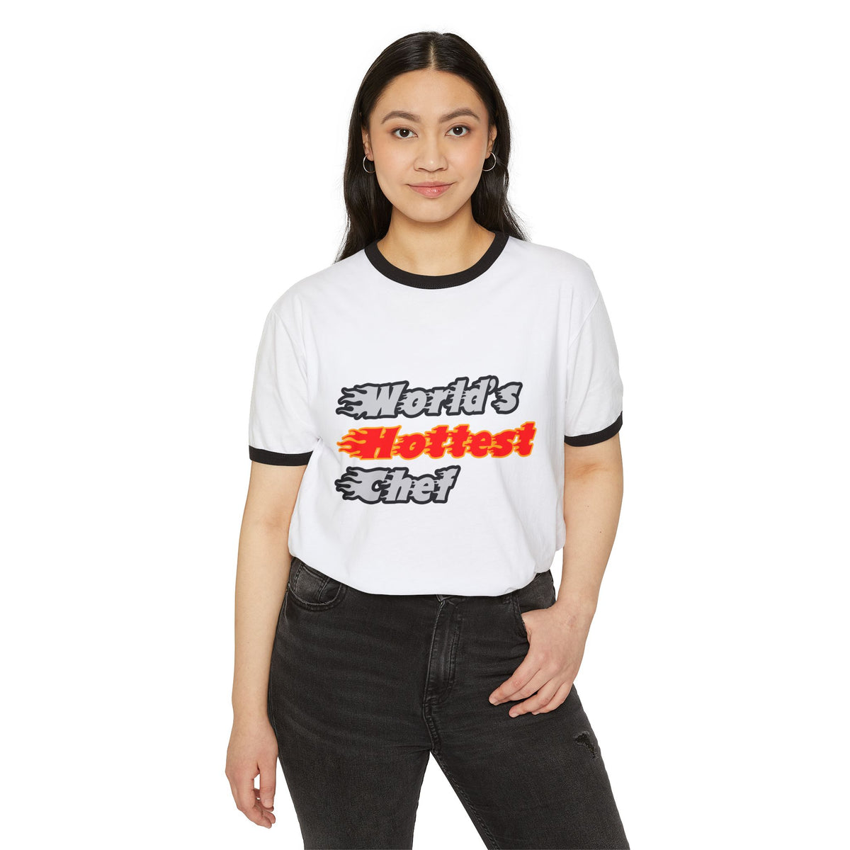 World's Hottest Chef - Unisex Cotton Ringer T-Shirt