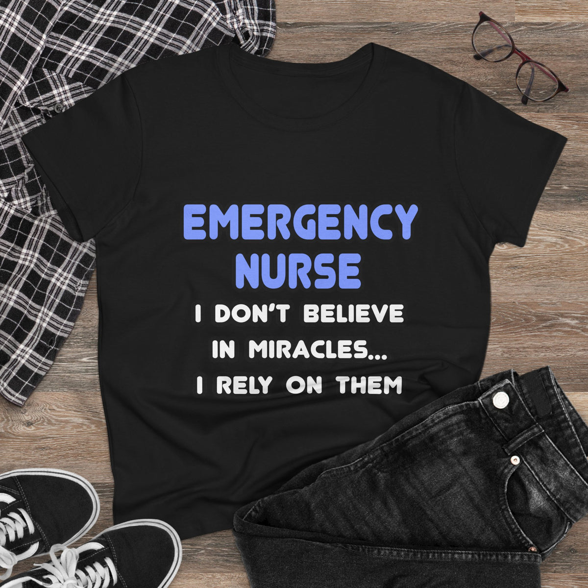 Miracles and Emergency Nurses - Women's Midweight Cotton Tee