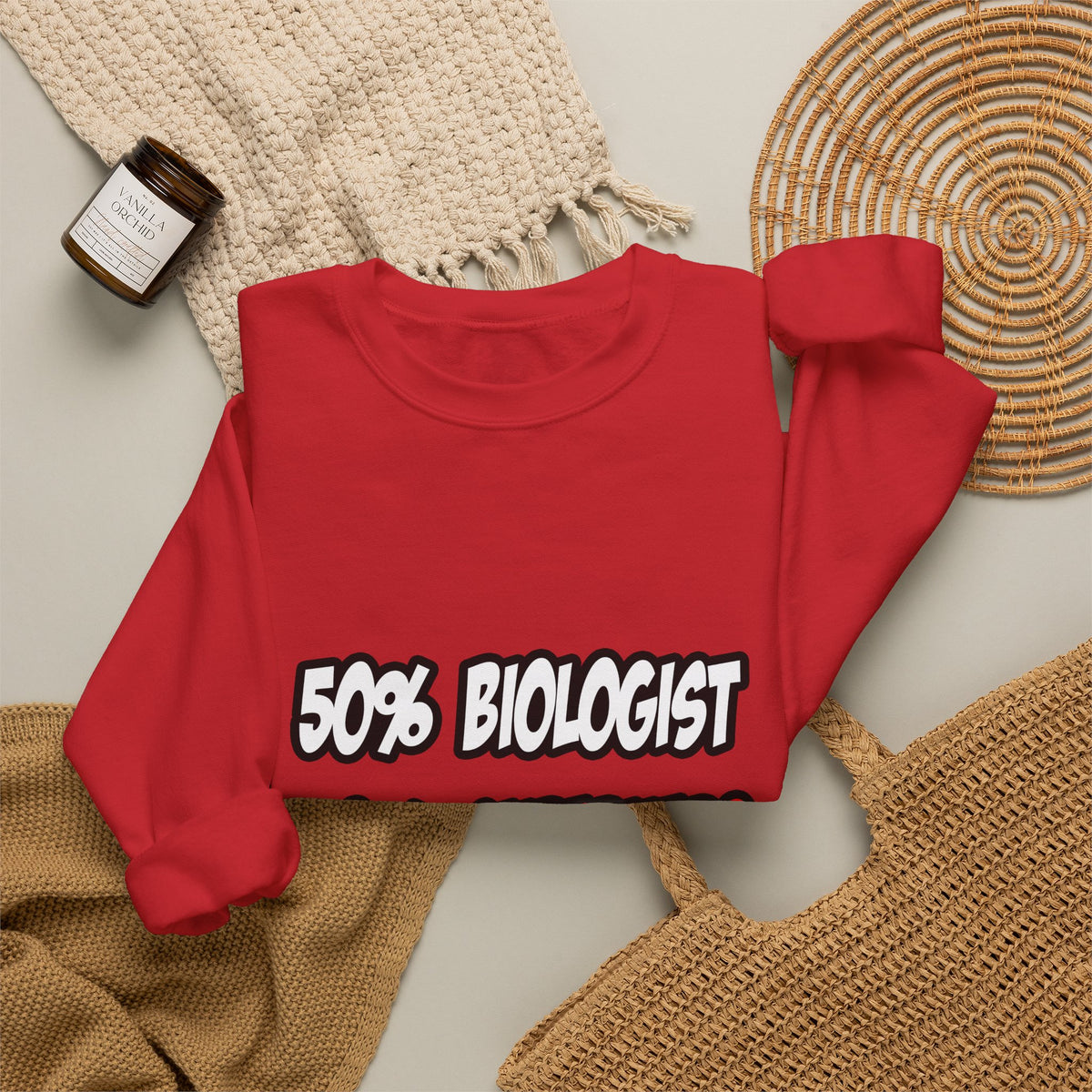 Half Biologist...Half Superhero - Unisex Heavy Blend™ Crewneck Sweatshirt