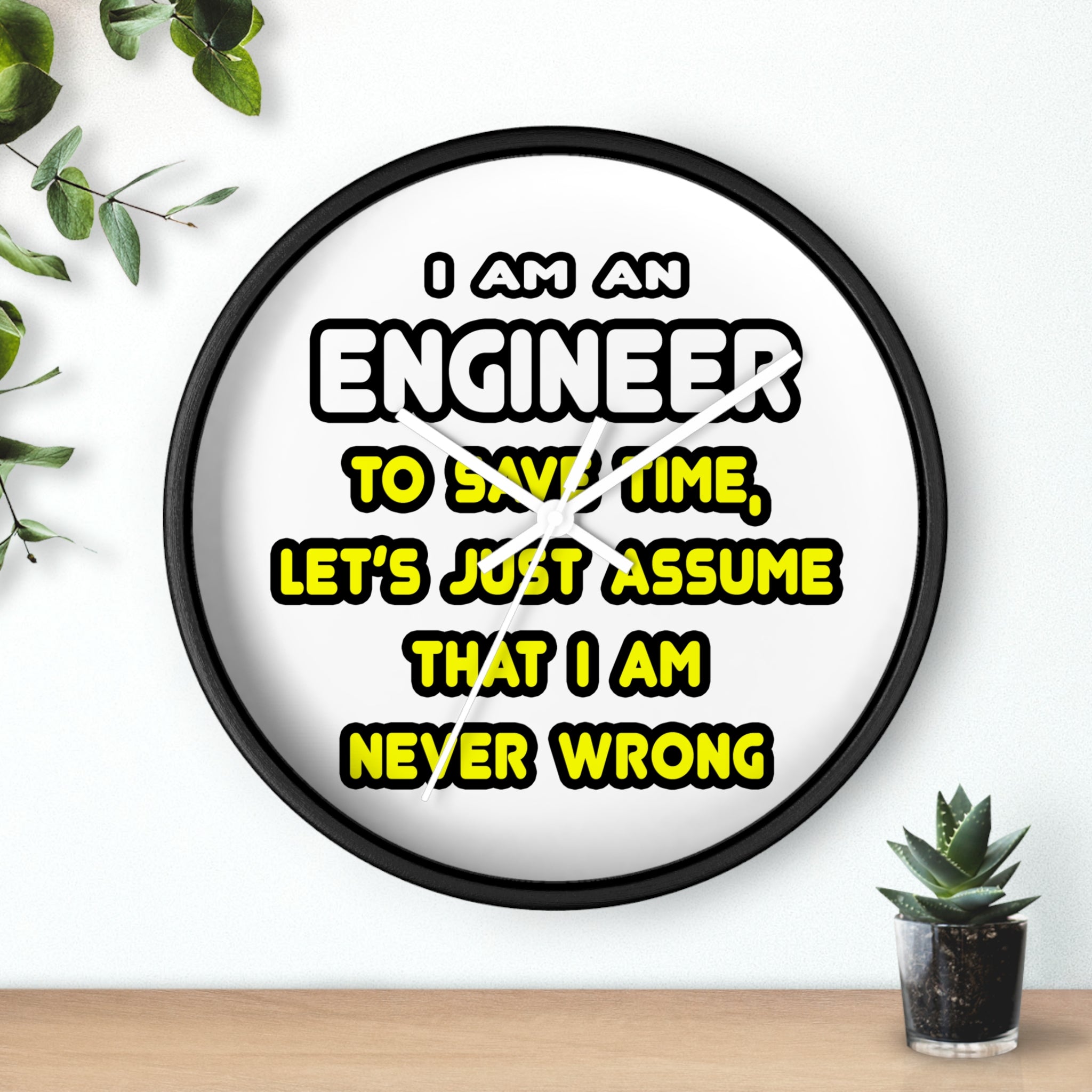 Funny Engineer T Shirts and Gifts - Wall Clock