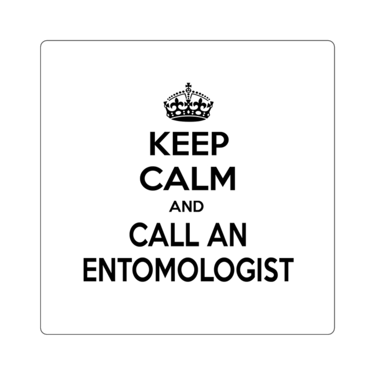 Keep Calm and Call an Entomologist - Square Stickers