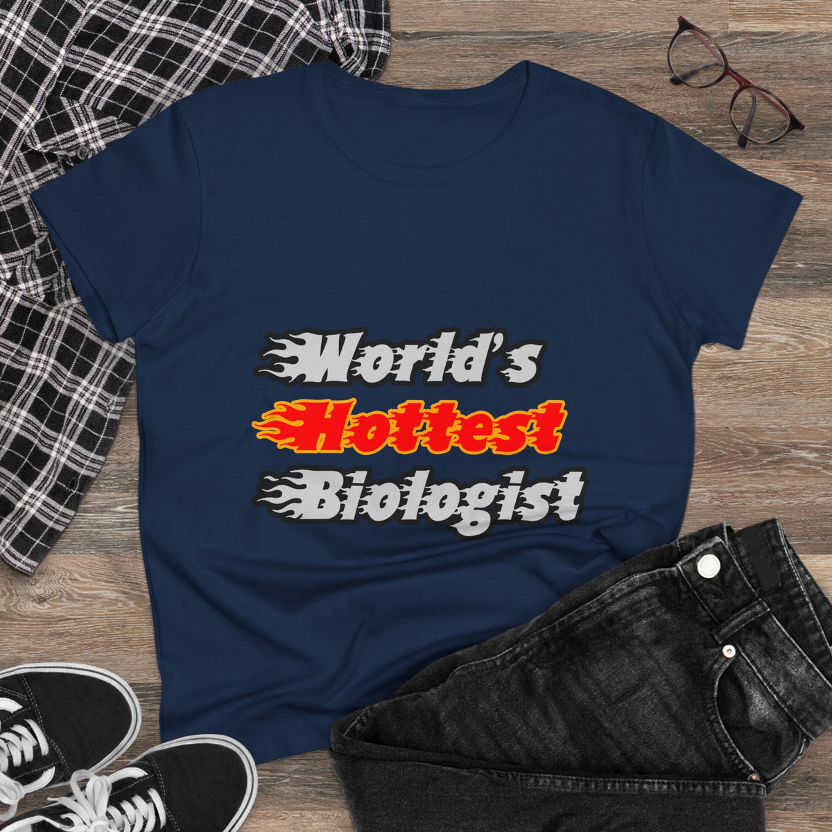 World's Hottest Biologist - Women's Midweight Cotton Tee