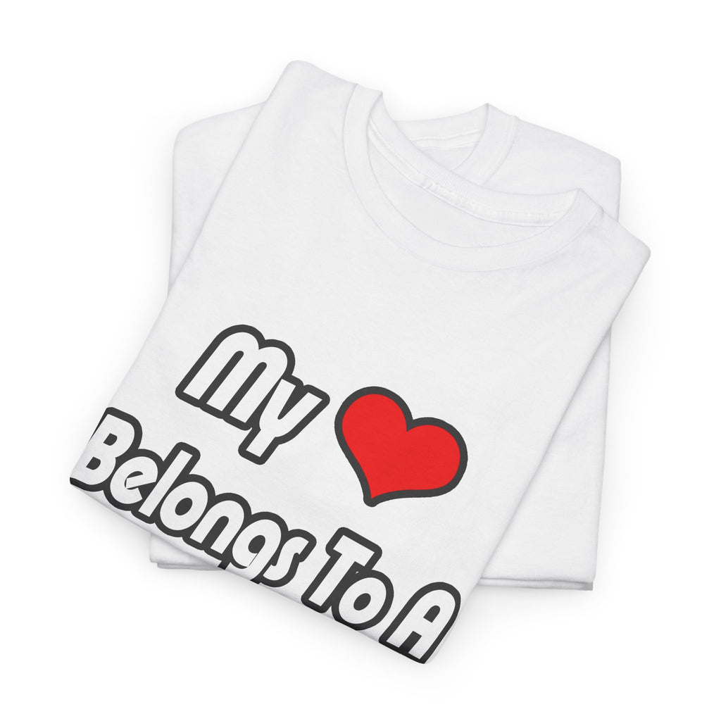My Heart Belongs To A Doctor - Unisex Heavy Cotton Tee