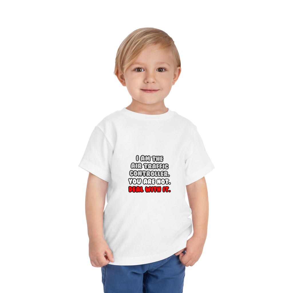 Deal With It ... Funny Air Traffic Controller - Toddler Short Sleeve Tee