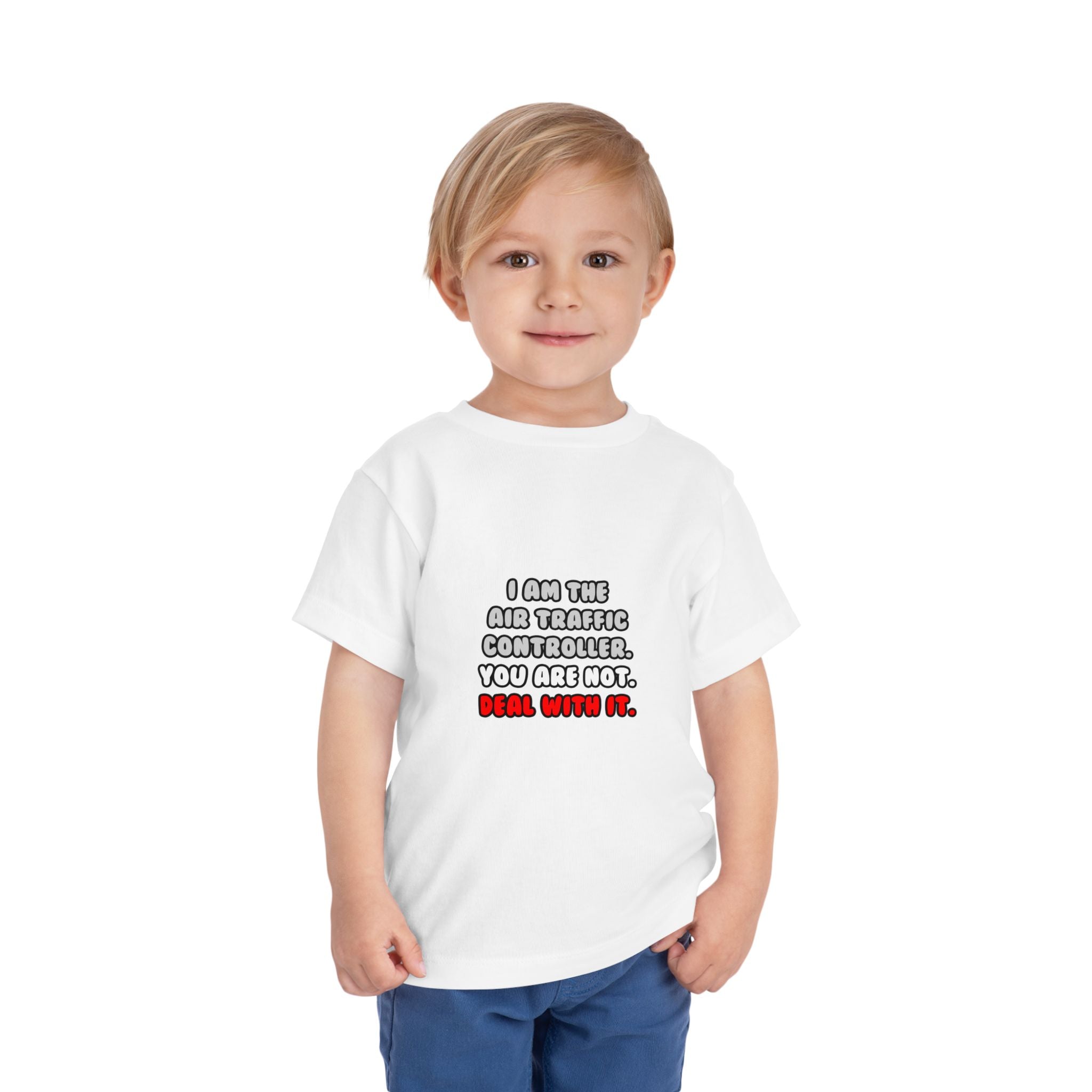 Deal With It ... Funny Air Traffic Controller - Toddler Short Sleeve Tee