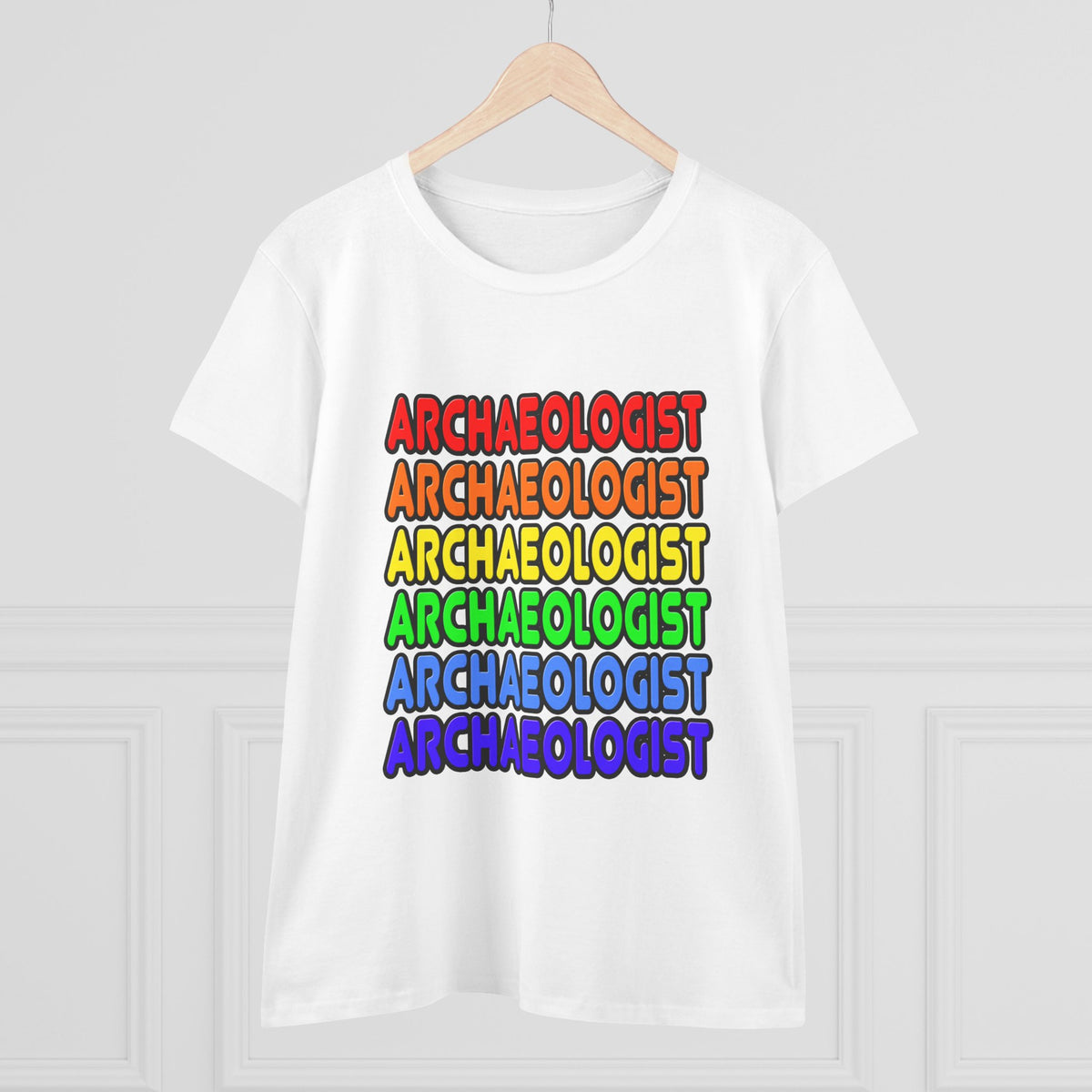 Rainbow Archaeologist - Women's Midweight Cotton Tee