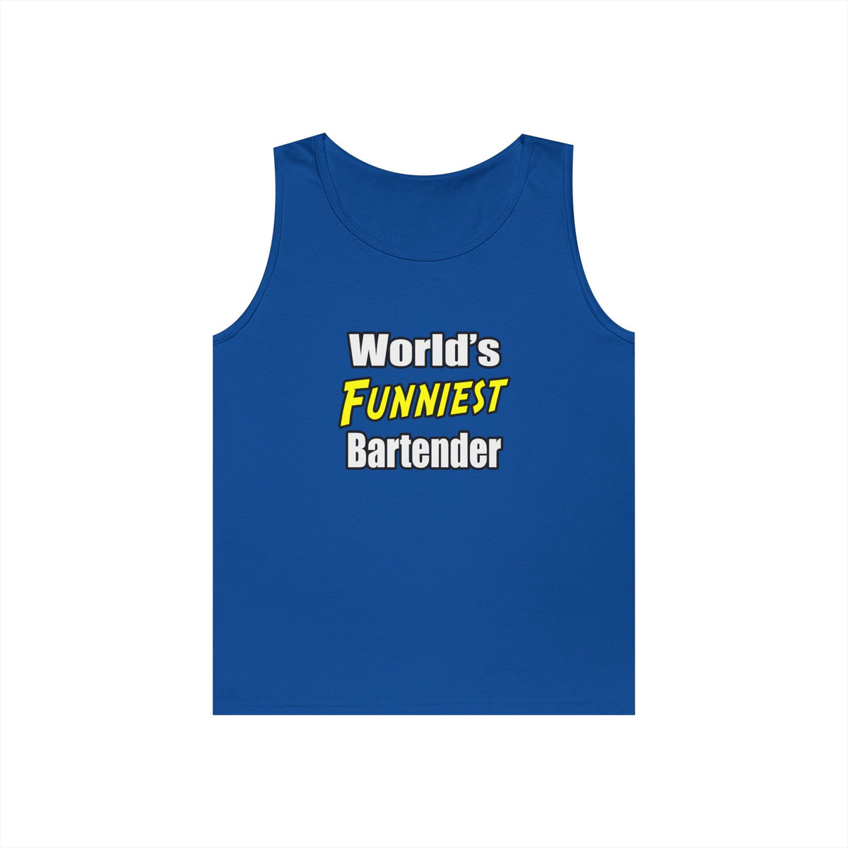 World's Funniest Bartender - Unisex Heavy Cotton Tank Top