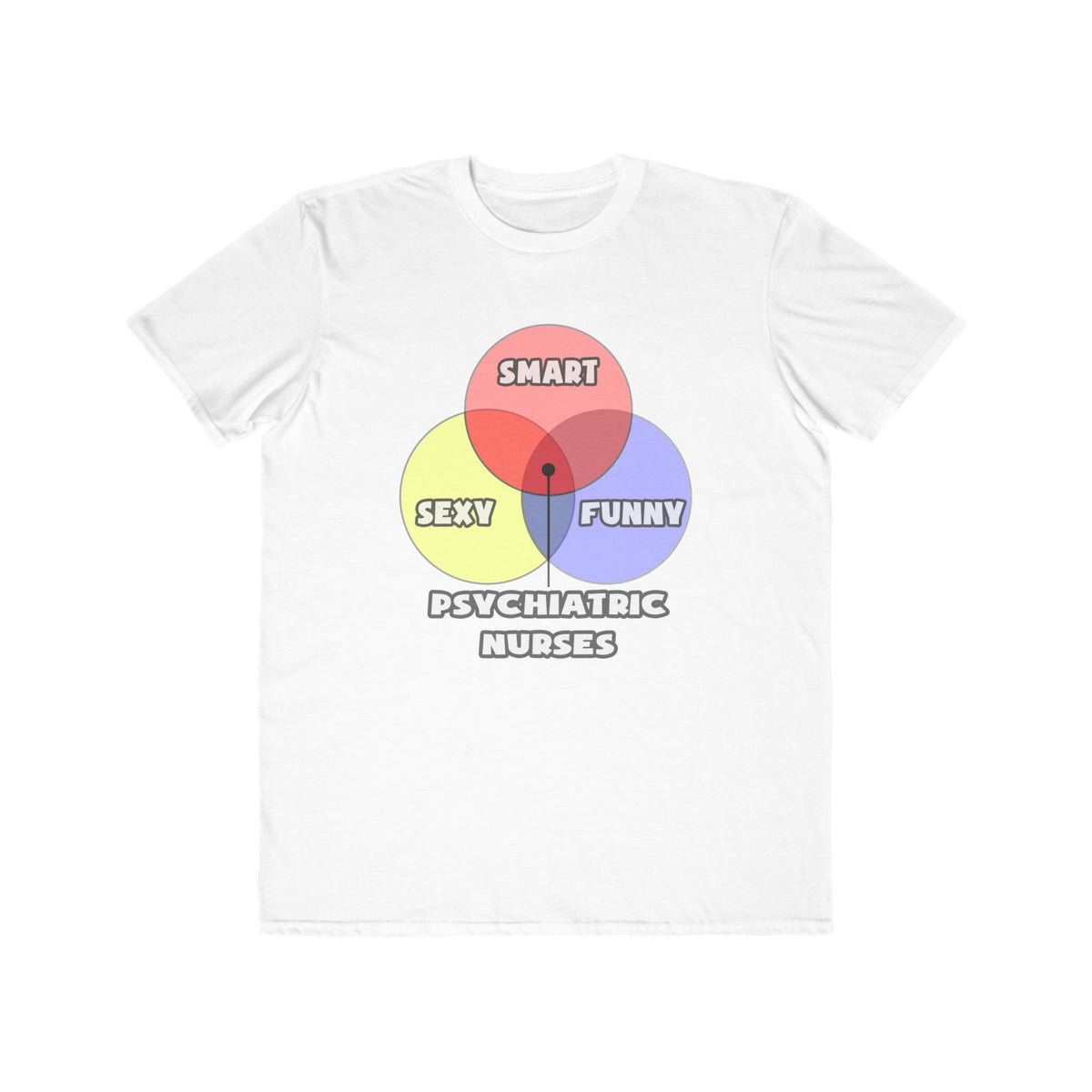 Venn Diagram .. Psychiatric Nurses - Men's Lightweight Fashion Tee