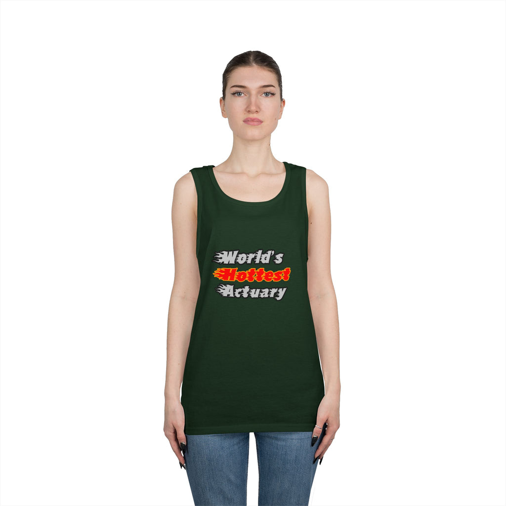 World's Hottest Actuary - Unisex Heavy Cotton Tank Top