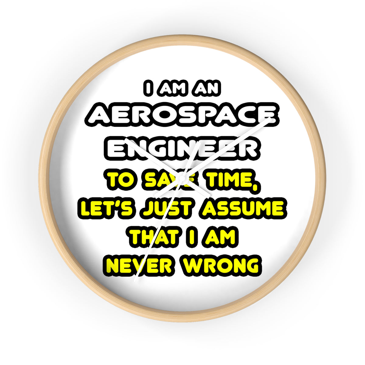 Funny Aerospace Engineer T Shirts and Gifts - Wall Clock