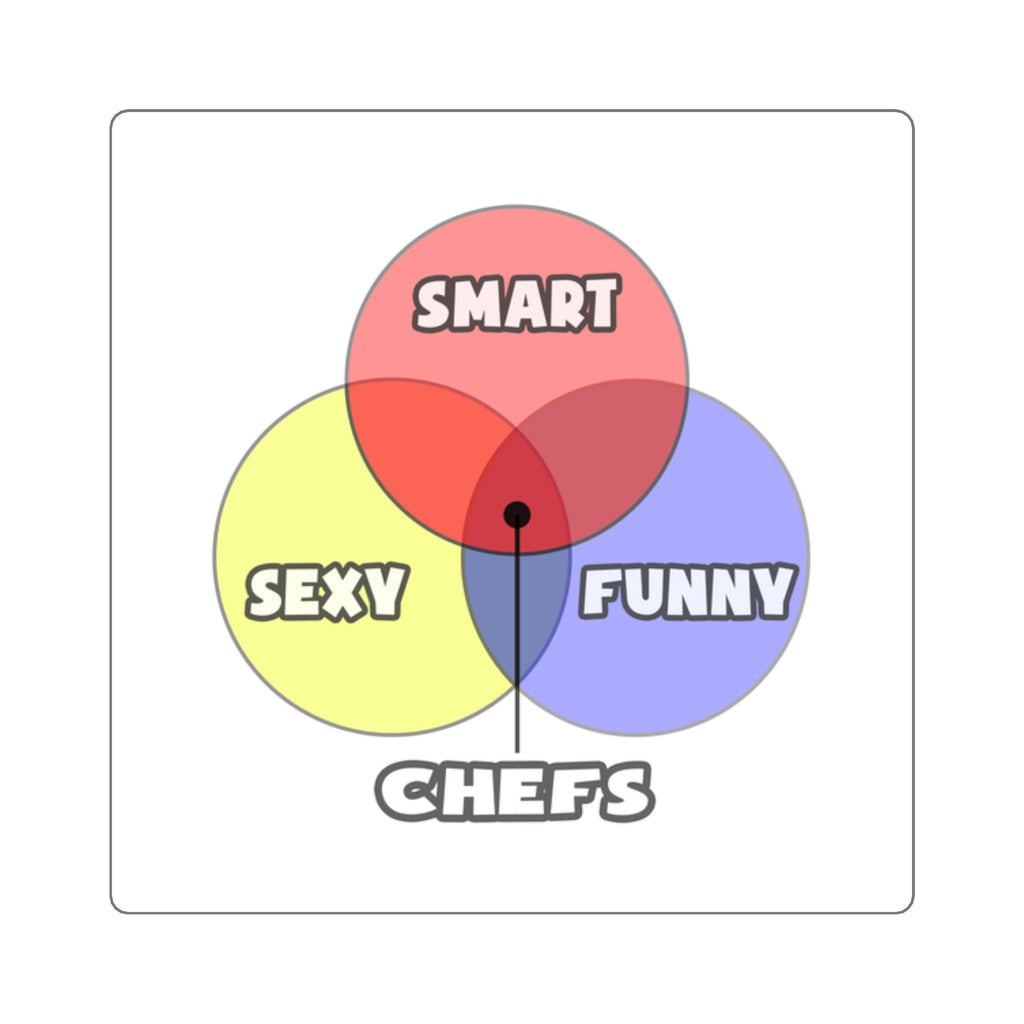 Venn Diagram .. Chefs - Square Stickers