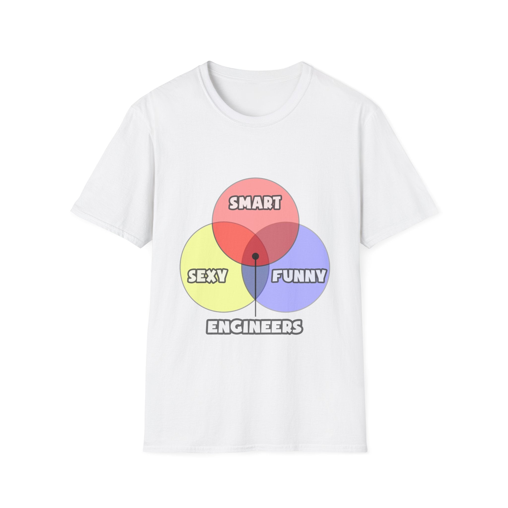 Venn Diagram .. Engineers - Unisex Softstyle T-Shirt