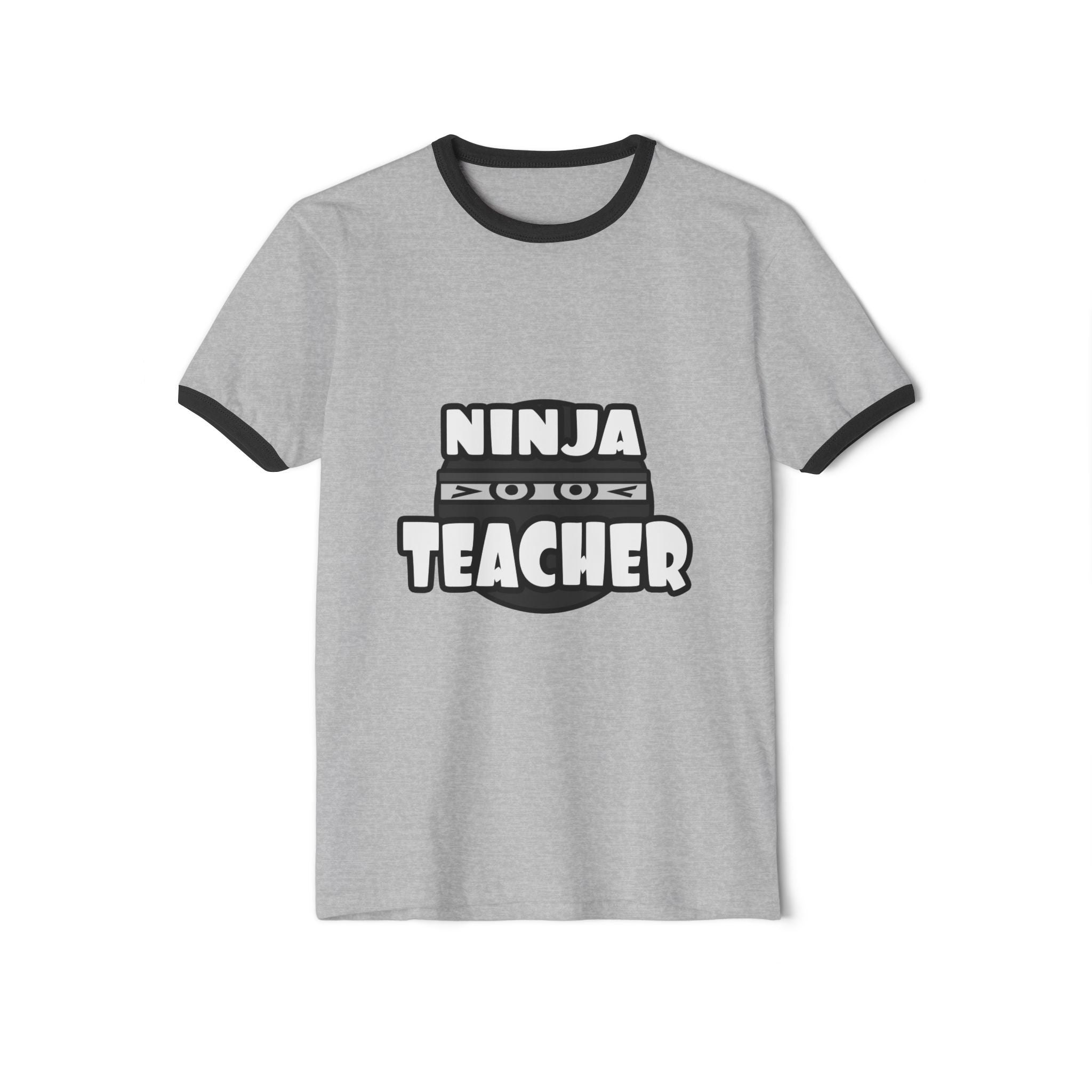 Ninja Teacher - Unisex Cotton Ringer T-Shirt