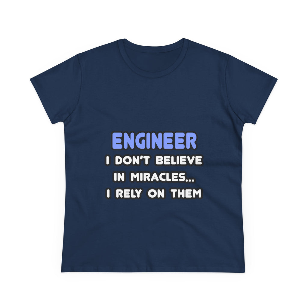 Miracles and Engineers - Women's Midweight Cotton Tee
