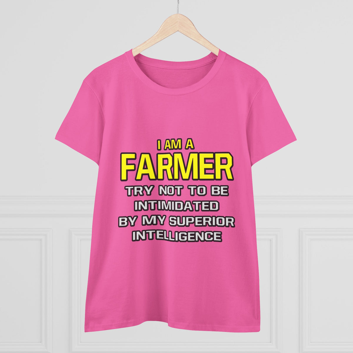 Farmer...Superior Intelligence - Women's Midweight Cotton Tee