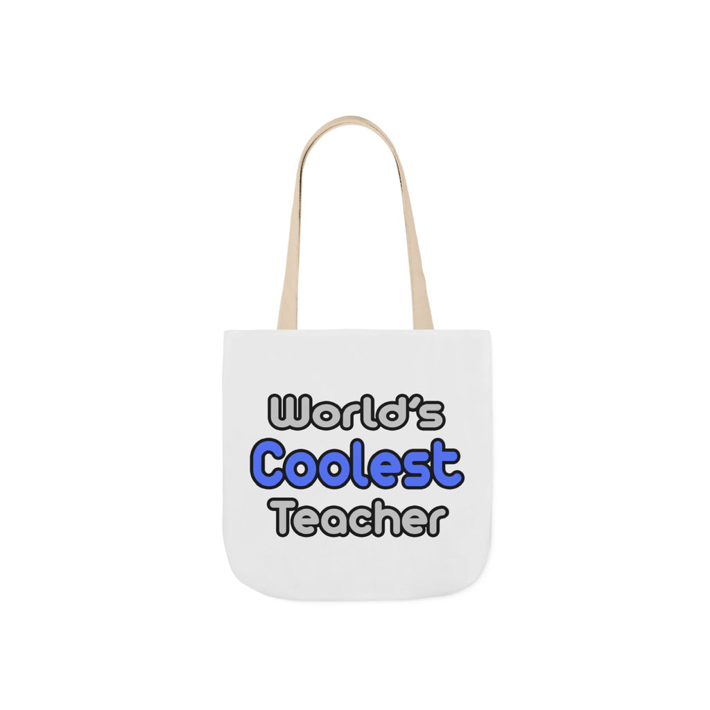 World's Coolest Teacher - Canvas Tote Bag, 5-Color Straps