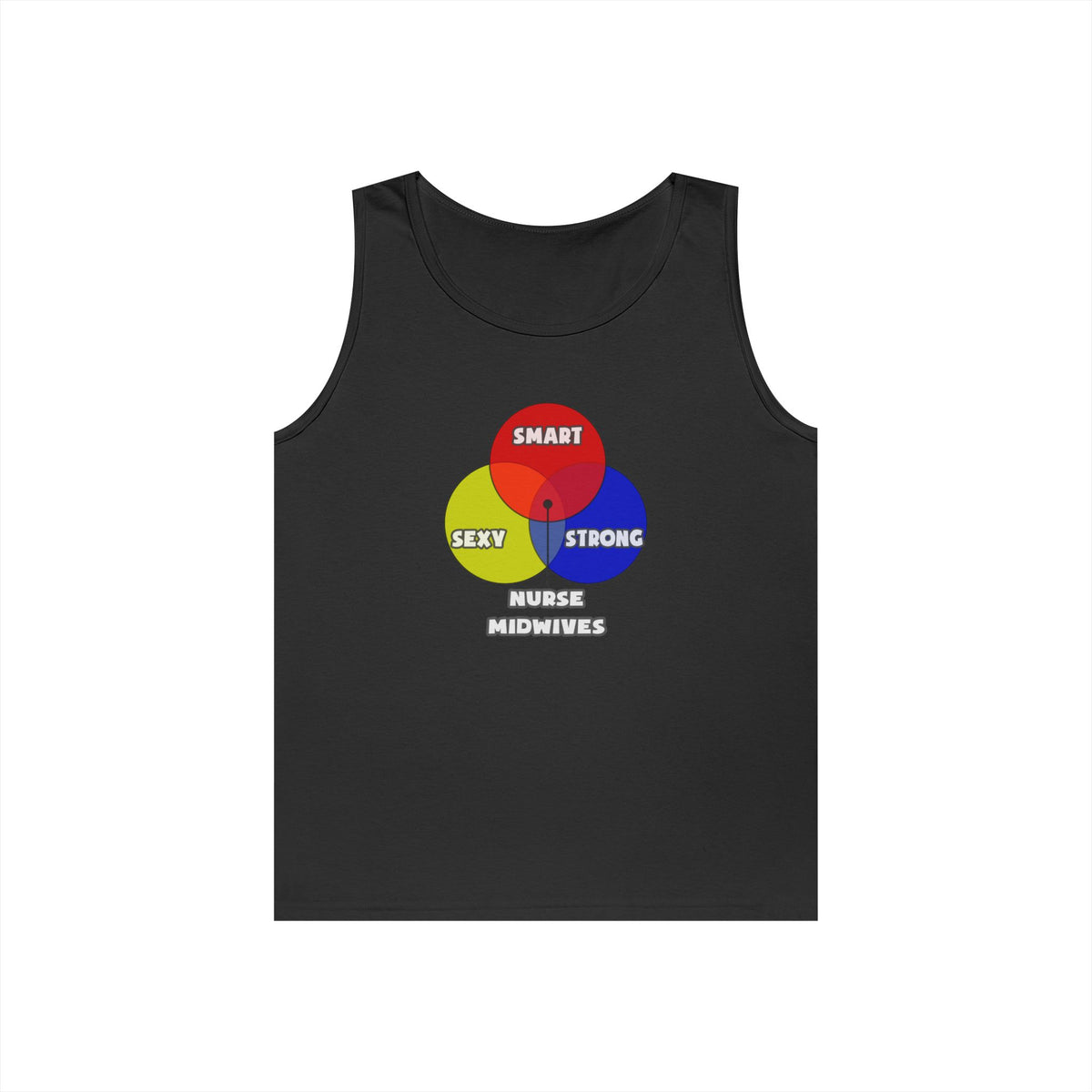 Venn Diagram .. Nurse Midwives - Unisex Heavy Cotton Tank Top