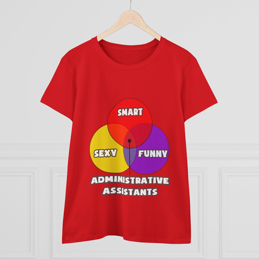 Venn Diagram .. Administrative Assistants - Women's Midweight Cotton Tee
