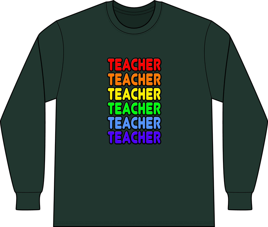 Rainbow Teacher - Unisex Long Sleeve T-Shirt