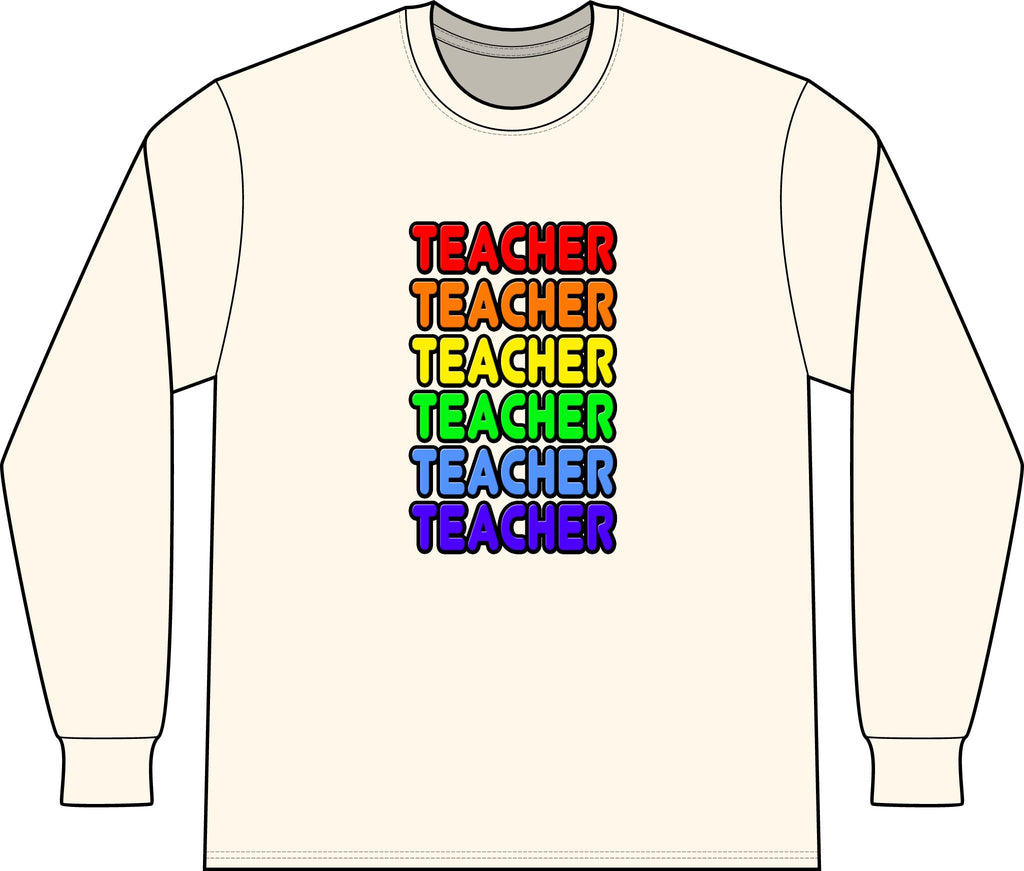 Rainbow Teacher - Unisex Long Sleeve T-Shirt