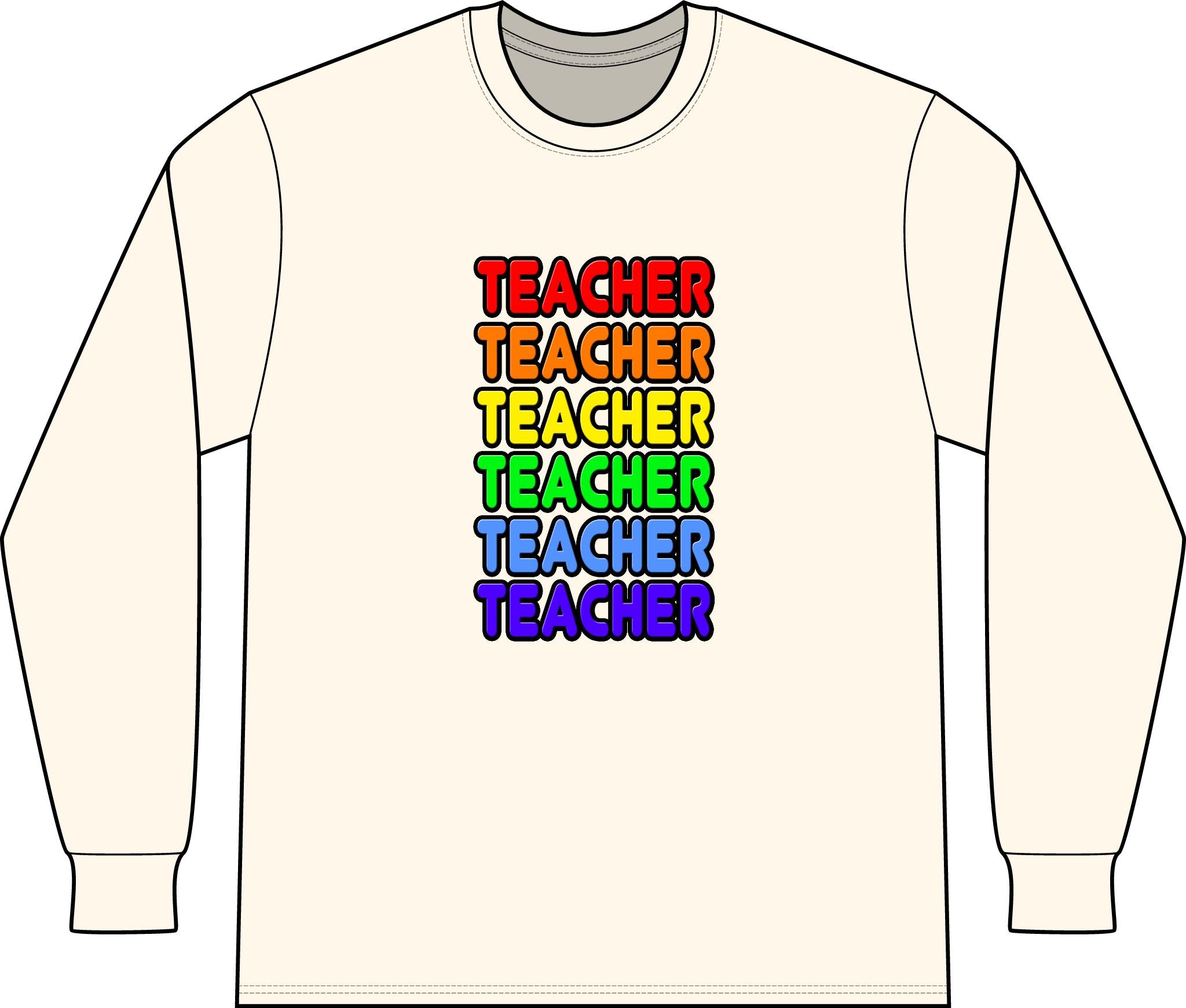 Rainbow Teacher - Unisex Long Sleeve T-Shirt