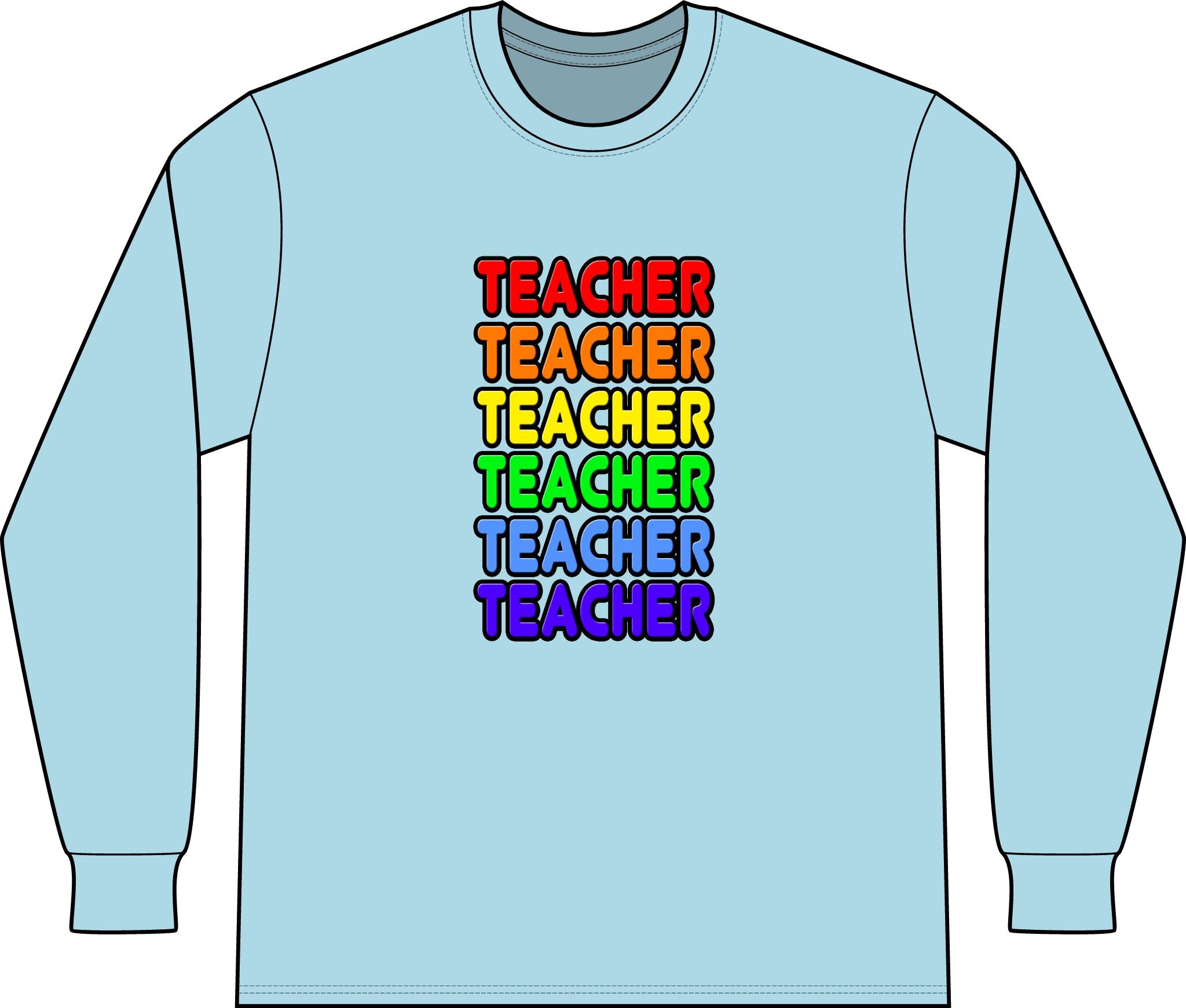 Rainbow Teacher - Unisex Long Sleeve T-Shirt