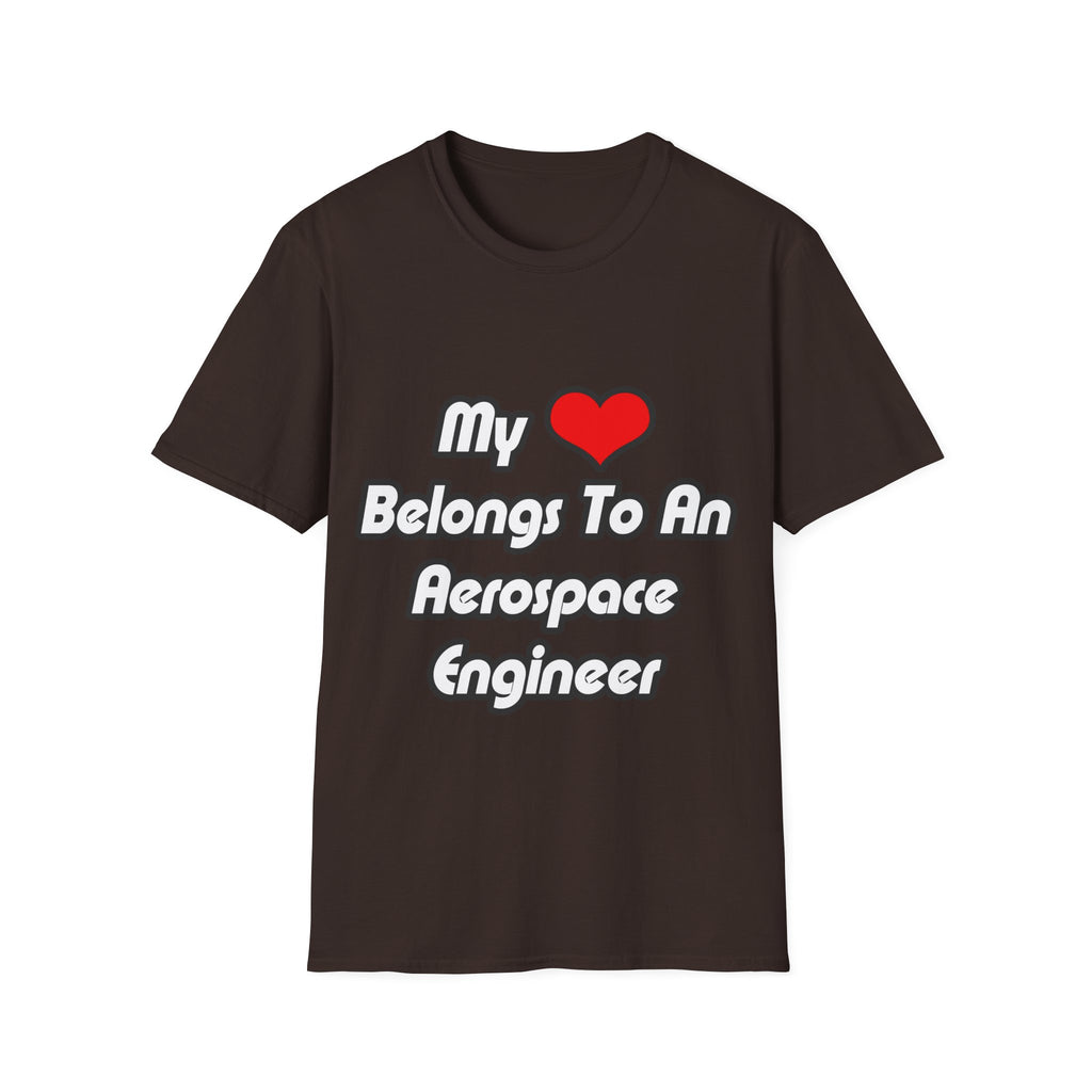 My Heart Belongs To An Aerospace Engineer - Unisex Softstyle T-Shirt