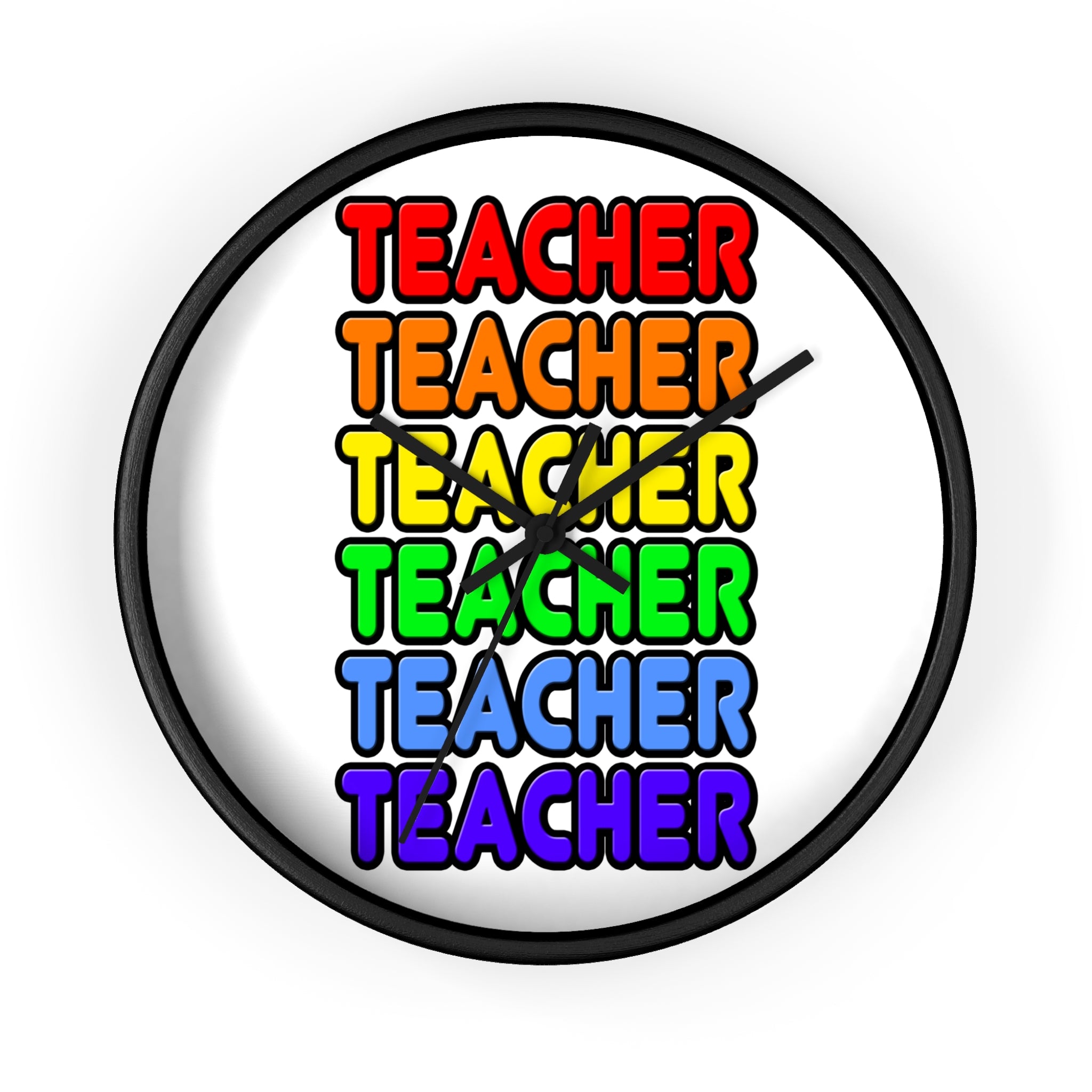 Rainbow Teacher - Wall Clock