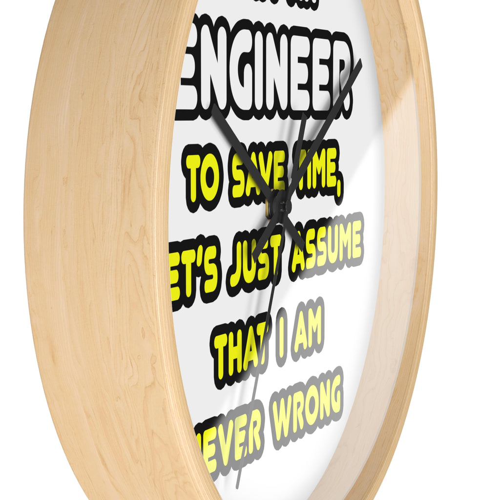Funny Engineer T Shirts and Gifts - Wall Clock