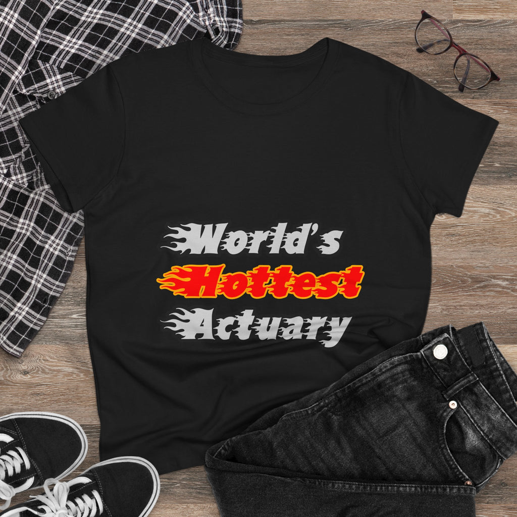 World's Hottest Actuary - Women's Midweight Cotton Tee