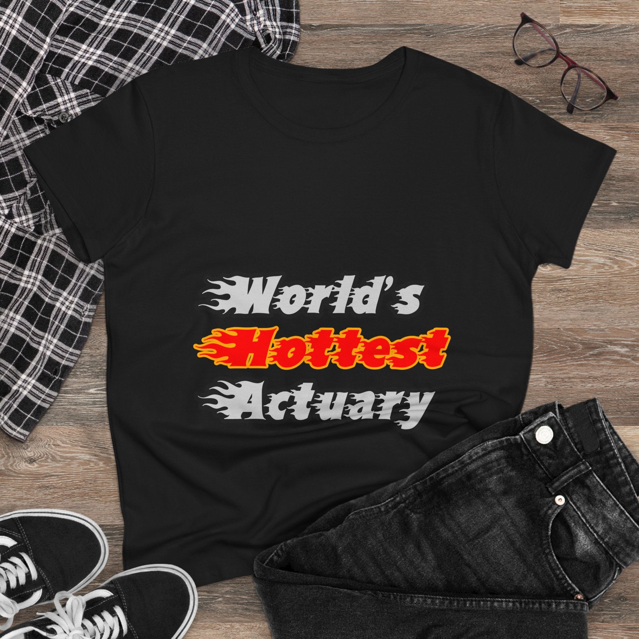 World's Hottest Actuary - Women's Midweight Cotton Tee