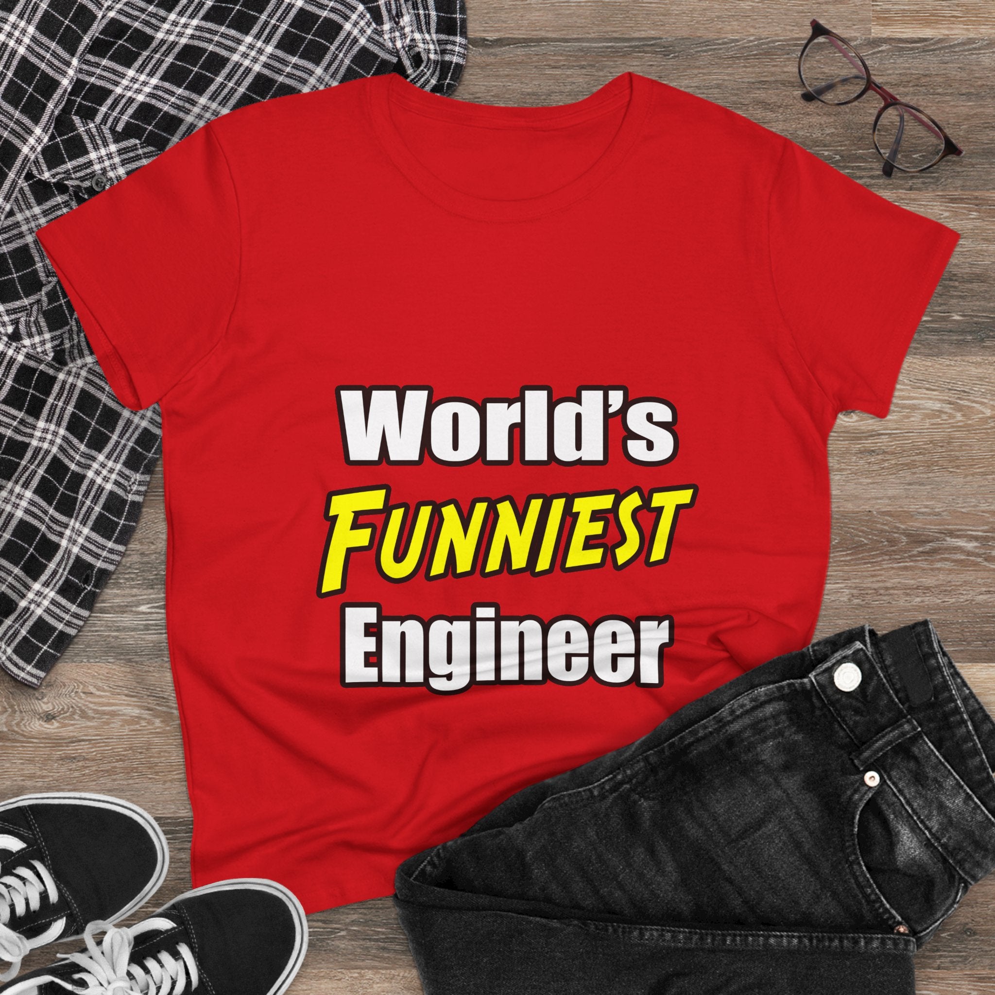 World's Funniest Engineer - Women's Midweight Cotton Tee