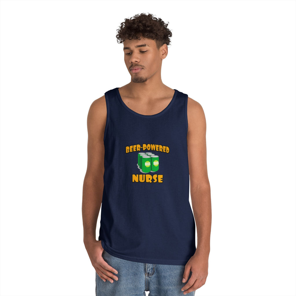 Beer Powered Nurse - Unisex Heavy Cotton Tank Top
