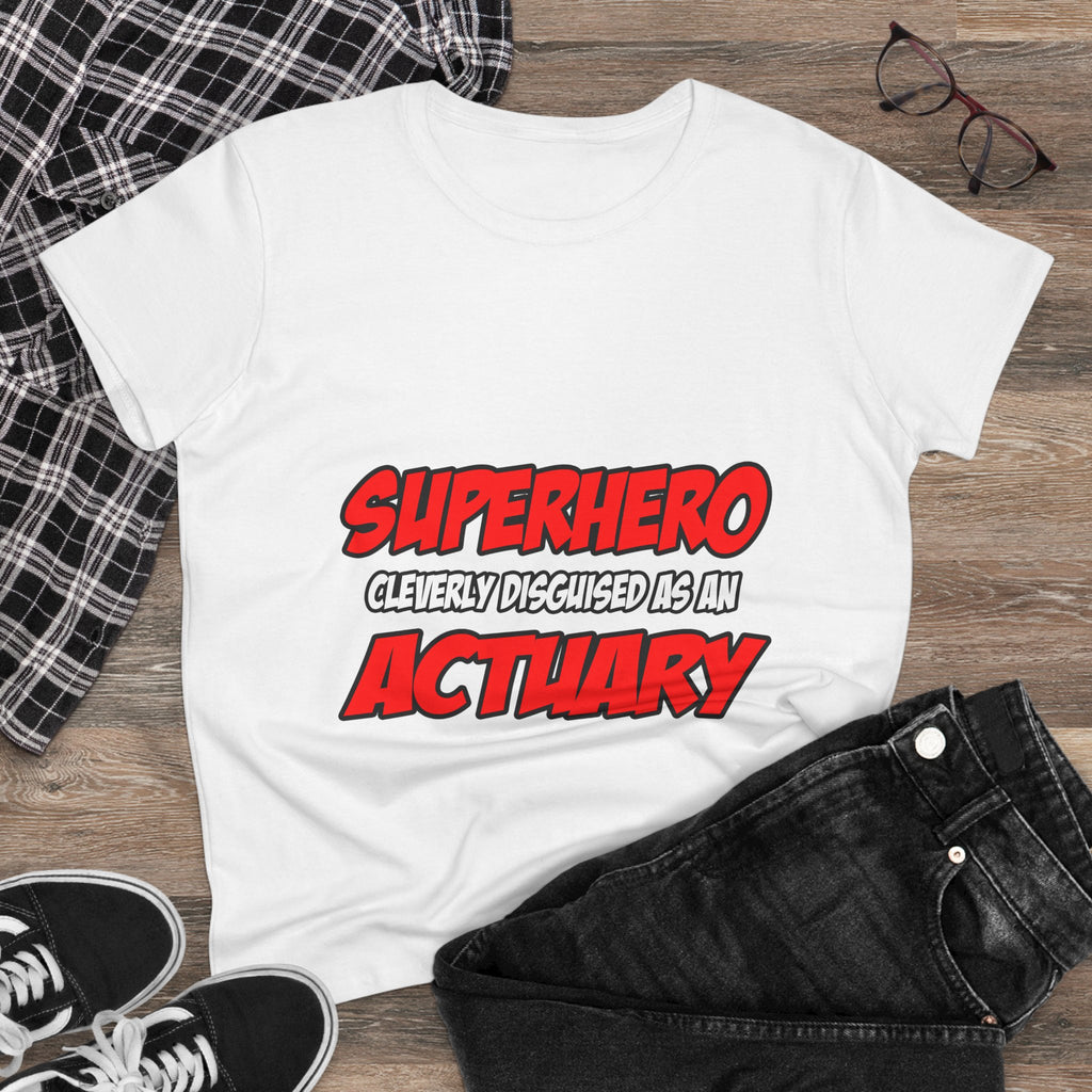 Superhero...Actuary - Women's Midweight Cotton Tee