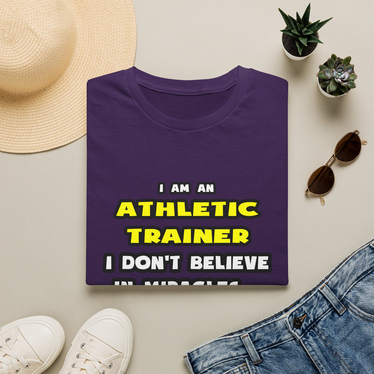 Miracles and Athletic Trainers ... Funny - Unisex Softstyle T-Shirt