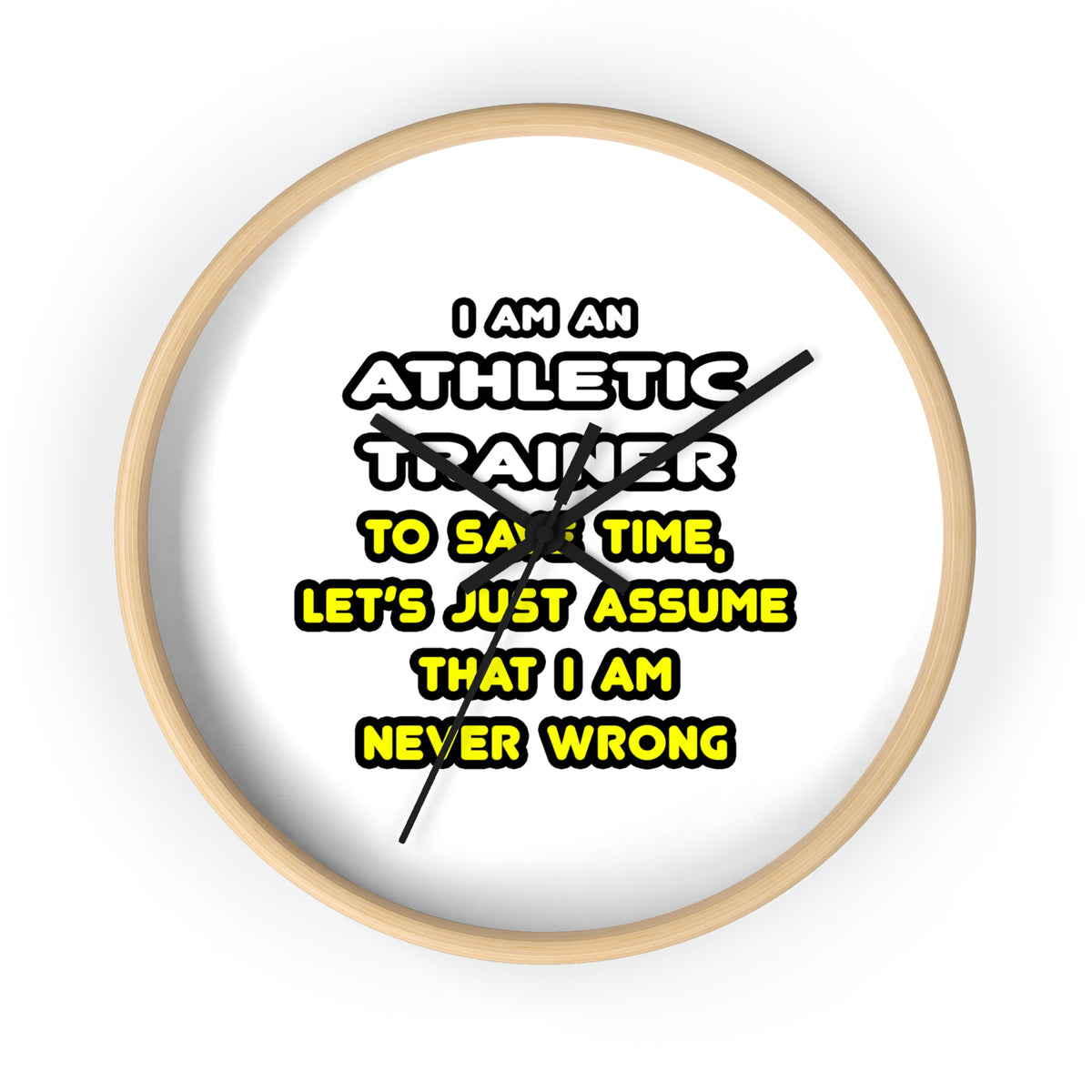Funny Athletic Trainer T Shirts - Wall Clock