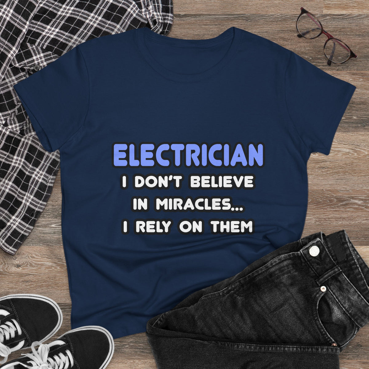 Miracles and Electricians - Women's Midweight Cotton Tee